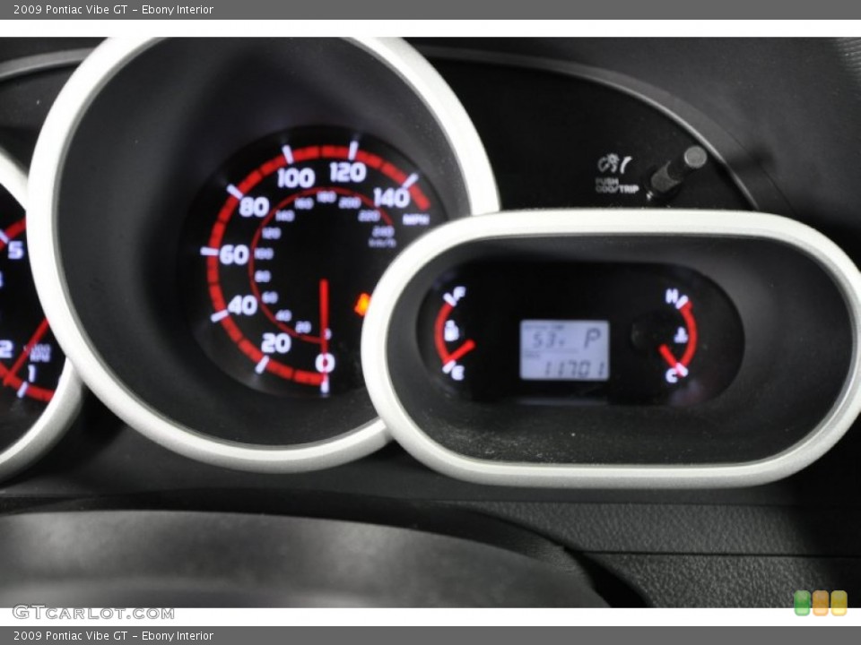 Ebony Interior Gauges for the 2009 Pontiac Vibe GT #61889697