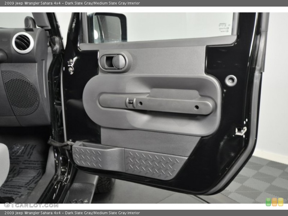 Dark Slate Gray/Medium Slate Gray Interior Door Panel for the 2009 Jeep Wrangler Sahara 4x4 #61889920