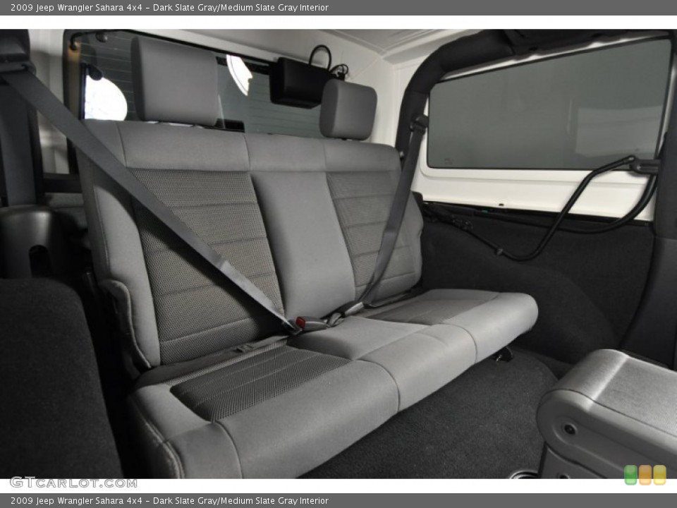 Dark Slate Gray/Medium Slate Gray Interior Rear Seat for the 2009 Jeep Wrangler Sahara 4x4 #61889952