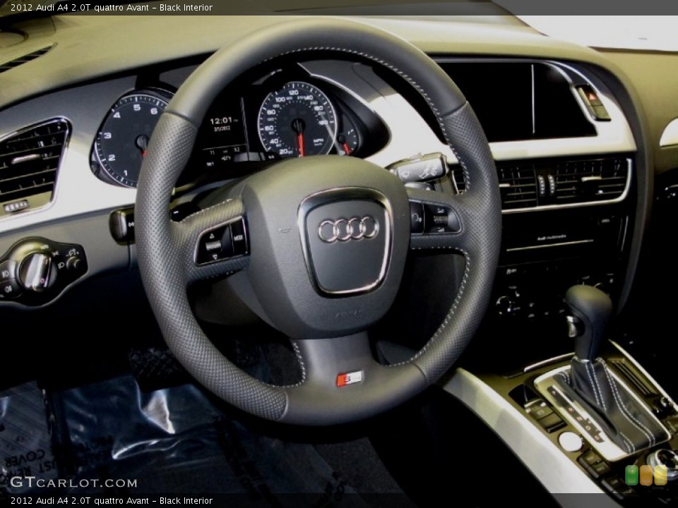 Black Interior Steering Wheel for the 2012 Audi A4 2.0T quattro Avant #61891860