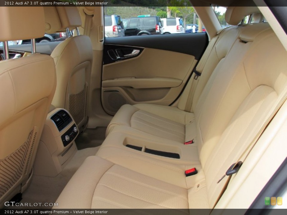 Velvet Beige Interior Rear Seat for the 2012 Audi A7 3.0T quattro Premium #61891908
