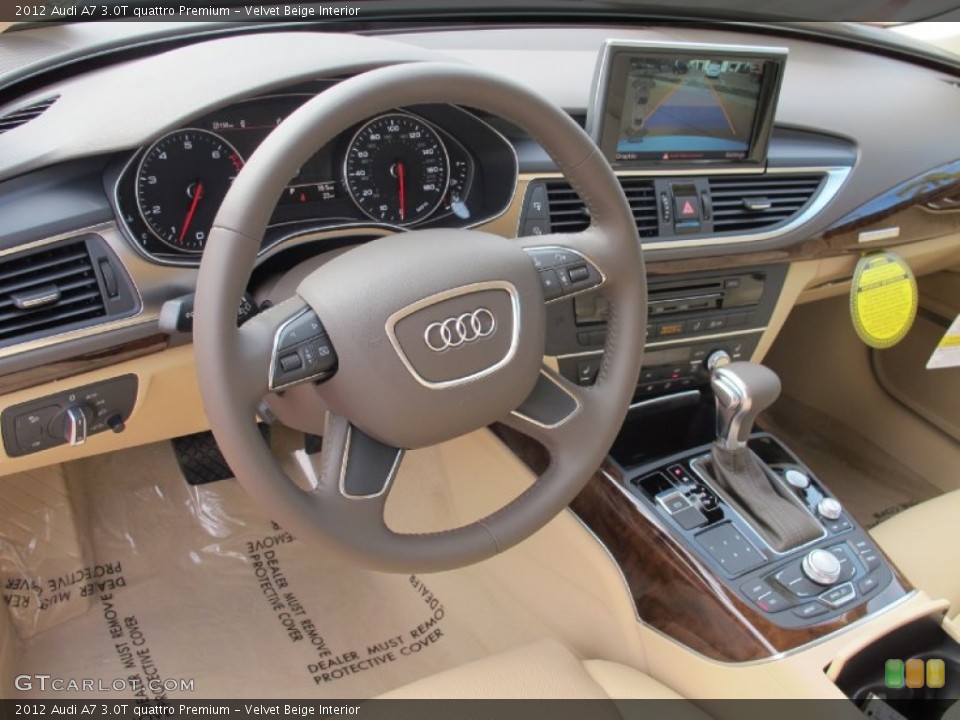 Velvet Beige Interior Dashboard for the 2012 Audi A7 3.0T quattro Premium #61891935