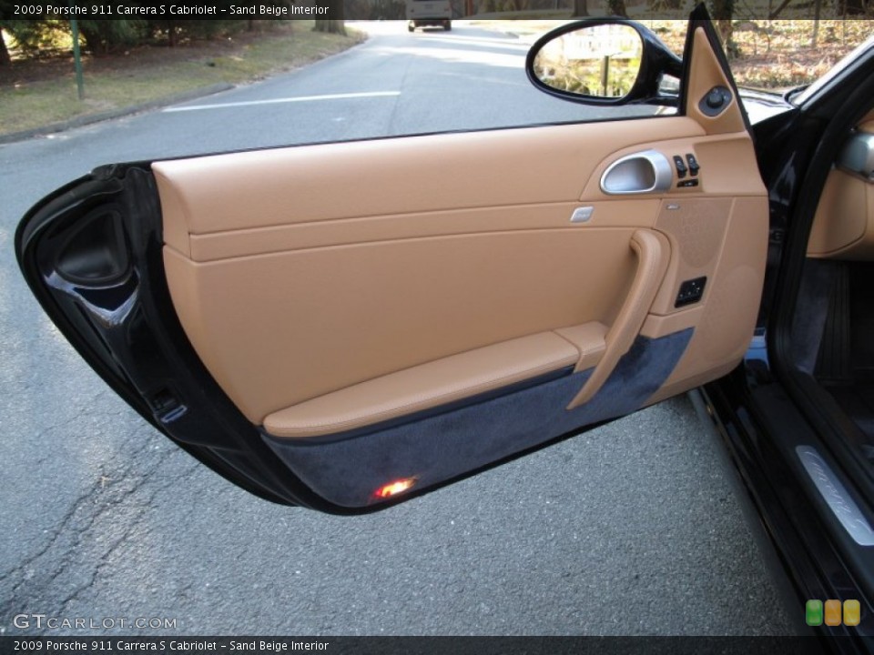 Sand Beige Interior Door Panel for the 2009 Porsche 911 Carrera S Cabriolet #61892247