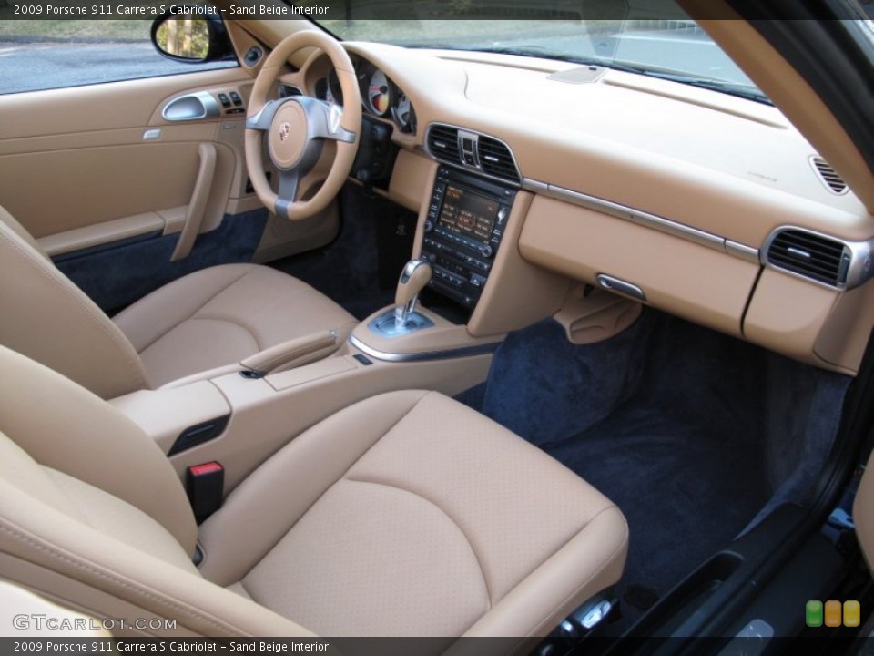 Sand Beige Interior Dashboard for the 2009 Porsche 911 Carrera S Cabriolet #61892254