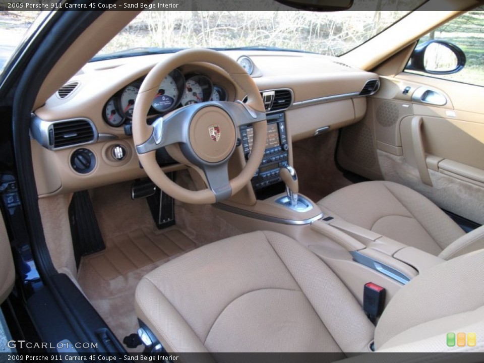 Sand Beige Interior Prime Interior for the 2009 Porsche 911 Carrera 4S Coupe #61892382