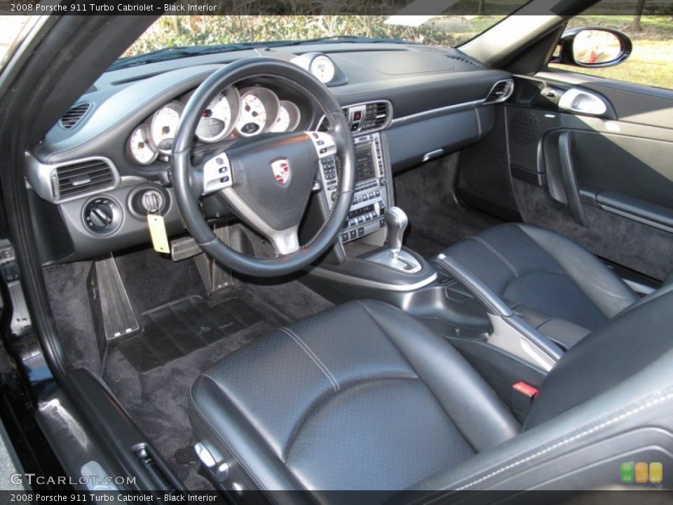 Black Interior Prime Interior for the 2008 Porsche 911 Turbo Cabriolet #61892517