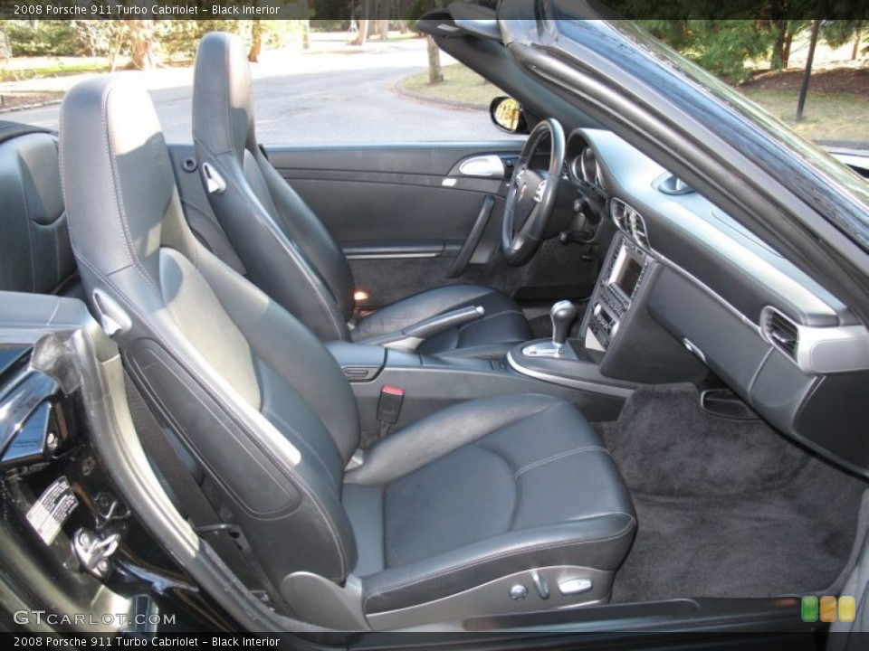 Black Interior Photo for the 2008 Porsche 911 Turbo Cabriolet #61892541