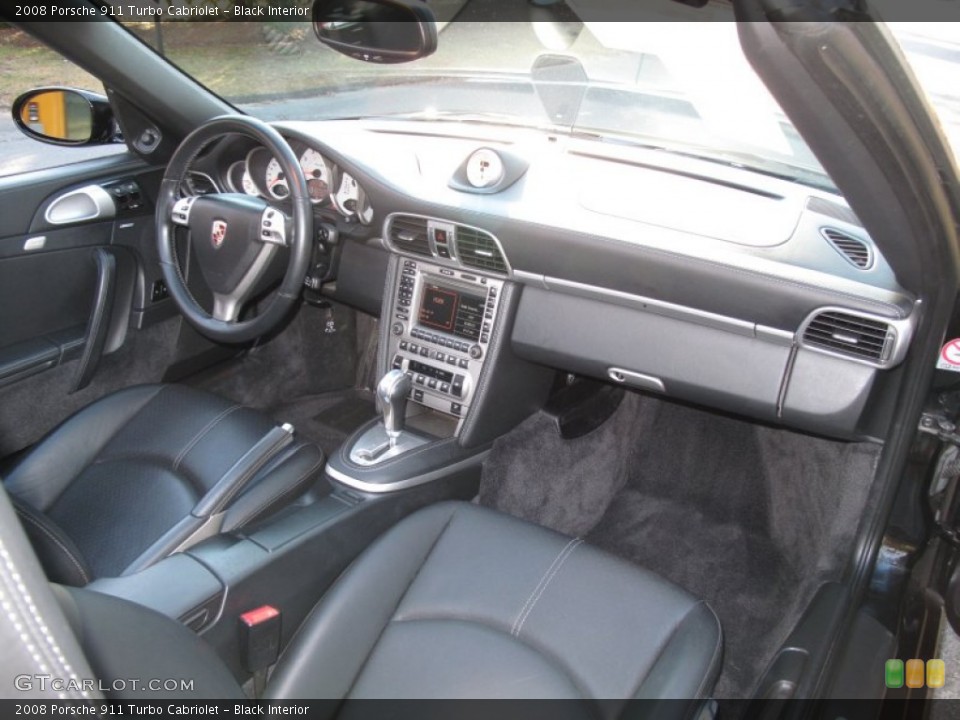 Black Interior Dashboard for the 2008 Porsche 911 Turbo Cabriolet #61892556