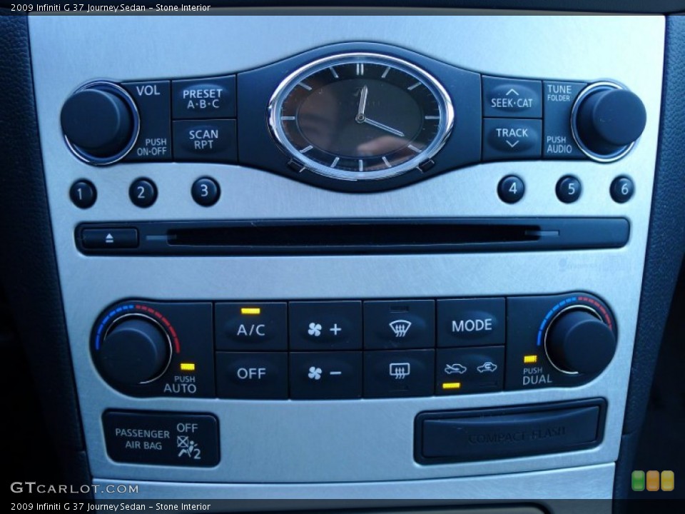 Stone Interior Controls for the 2009 Infiniti G 37 Journey Sedan #61895244