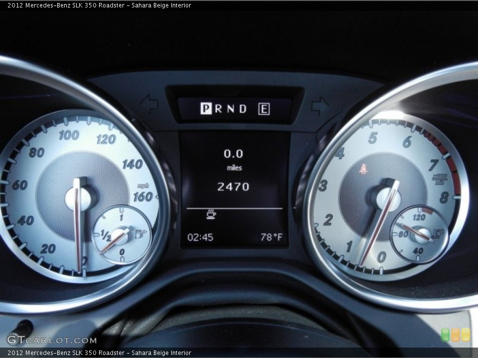 Sahara Beige Interior Gauges for the 2012 Mercedes-Benz SLK 350 Roadster #61895550