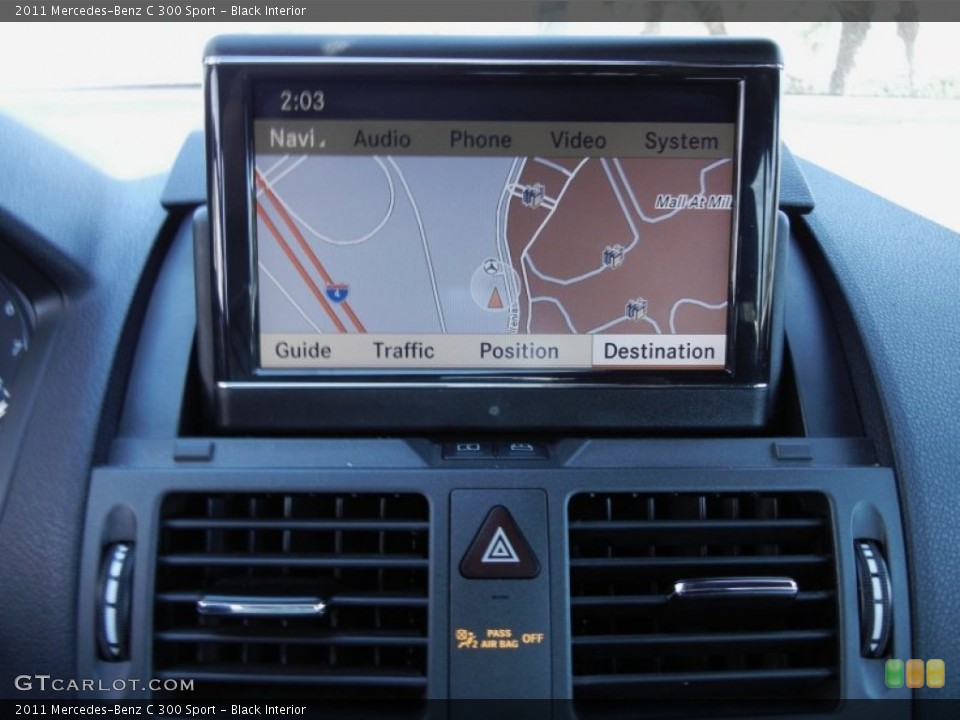 Black Interior Navigation for the 2011 Mercedes-Benz C 300 Sport #61895859