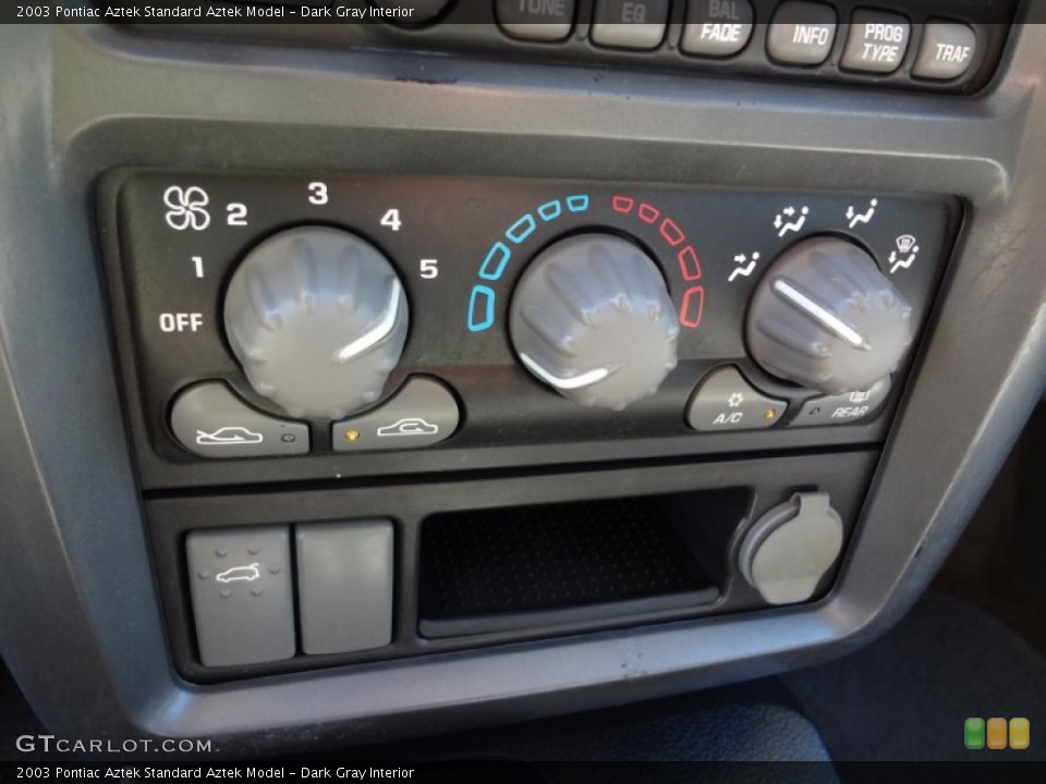 Dark Gray Interior Controls for the 2003 Pontiac Aztek  #61897788