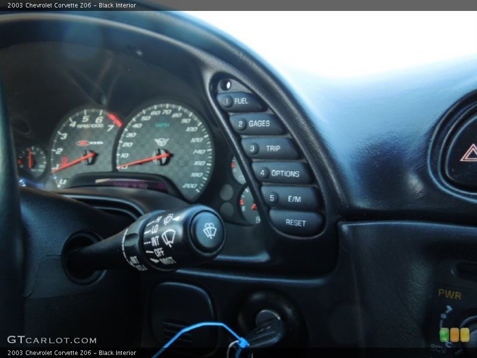 Black Interior Controls for the 2003 Chevrolet Corvette Z06 #61899739