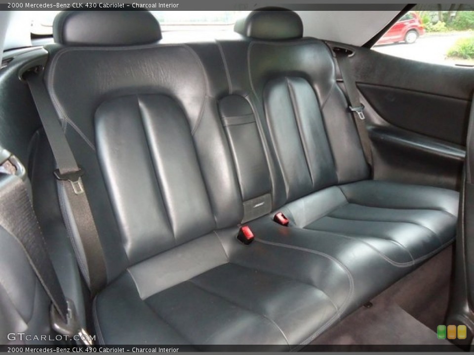Charcoal Interior Rear Seat for the 2000 Mercedes-Benz CLK 430 Cabriolet #61907451