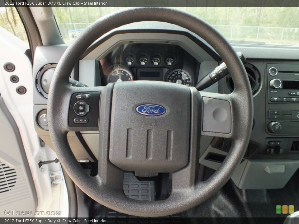 Steel Interior Steering Wheel for the 2012 Ford F250 Super Duty XL Crew Cab #61910506