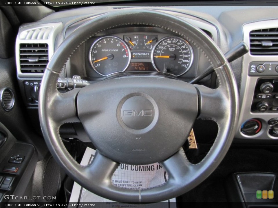 Ebony Interior Steering Wheel for the 2008 GMC Canyon SLE Crew Cab 4x4 #61912513