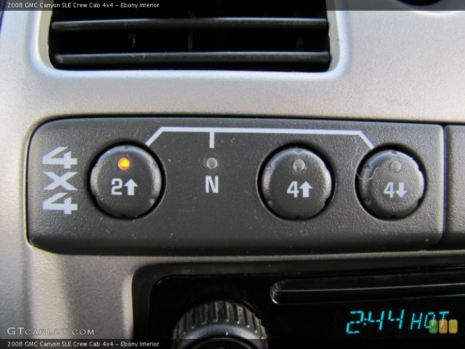 Ebony Interior Controls for the 2008 GMC Canyon SLE Crew Cab 4x4 #61912539