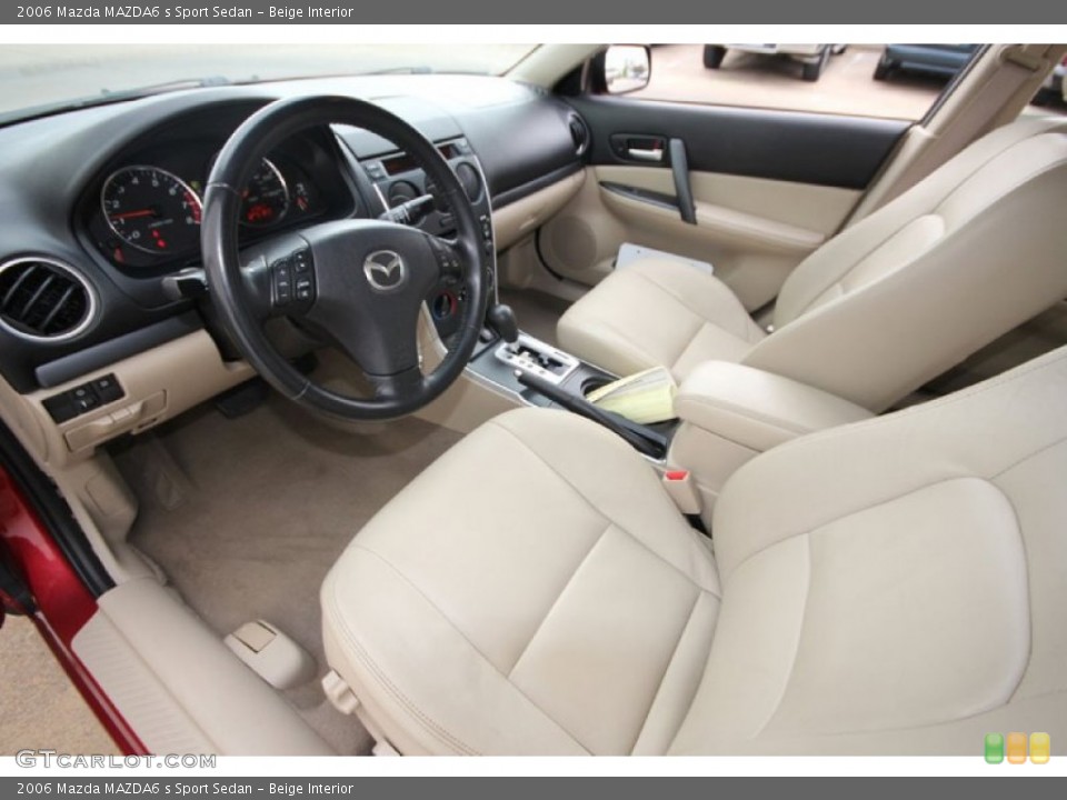 Beige Interior Photo for the 2006 Mazda MAZDA6 s Sport Sedan #61913155