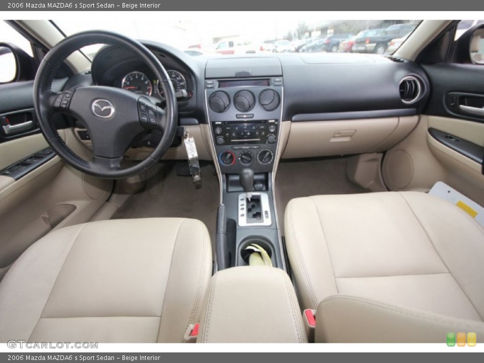 Beige Interior Dashboard for the 2006 Mazda MAZDA6 s Sport Sedan #61913251