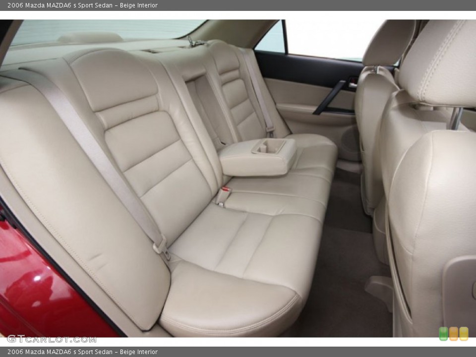 Beige Interior Rear Seat for the 2006 Mazda MAZDA6 s Sport Sedan #61913278