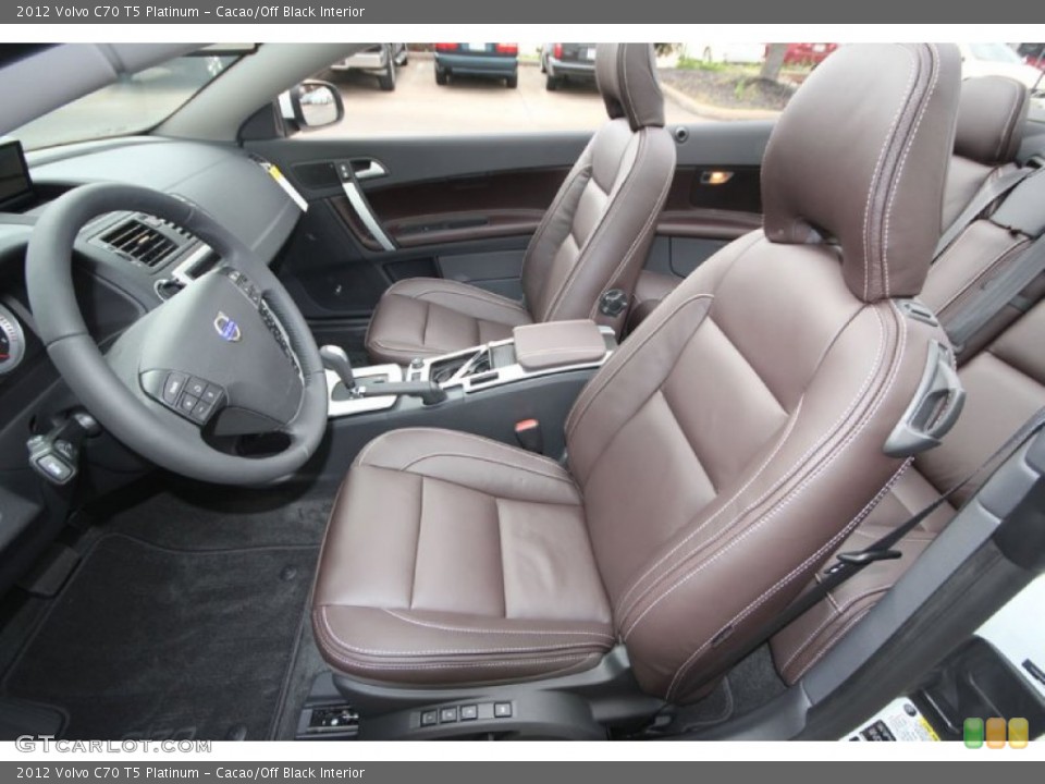 Cacao/Off Black Interior Front Seat for the 2012 Volvo C70 T5 Platinum #61913986