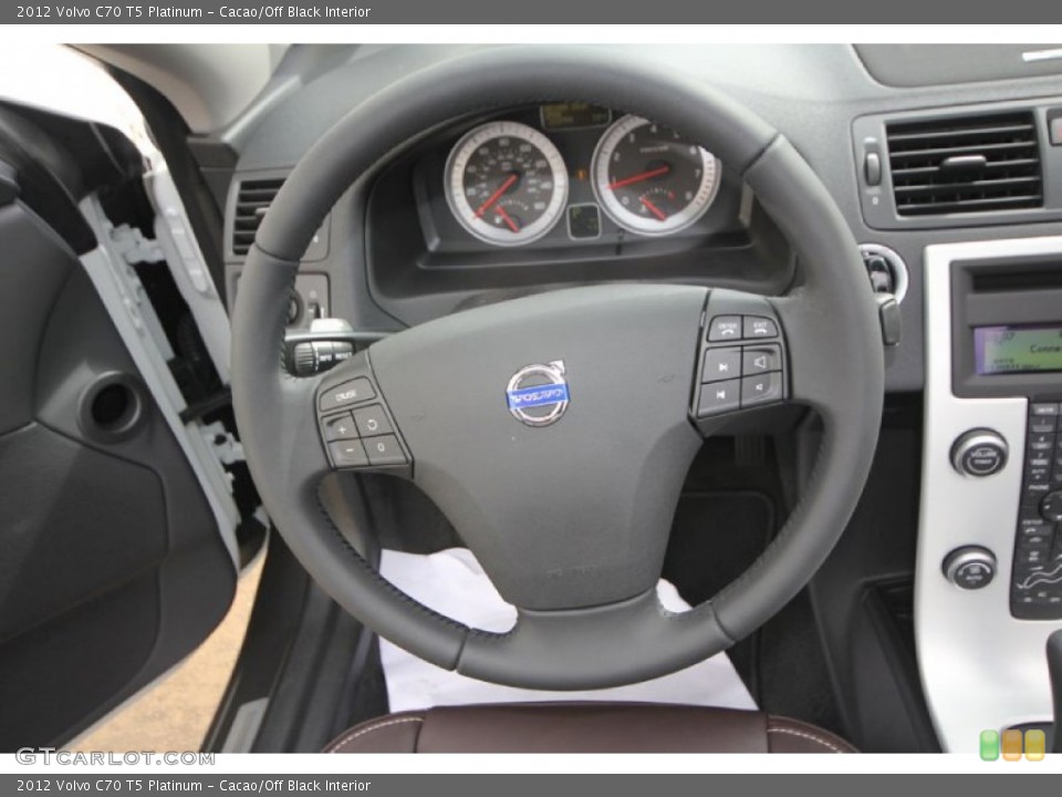 Cacao/Off Black Interior Steering Wheel for the 2012 Volvo C70 T5 Platinum #61914031