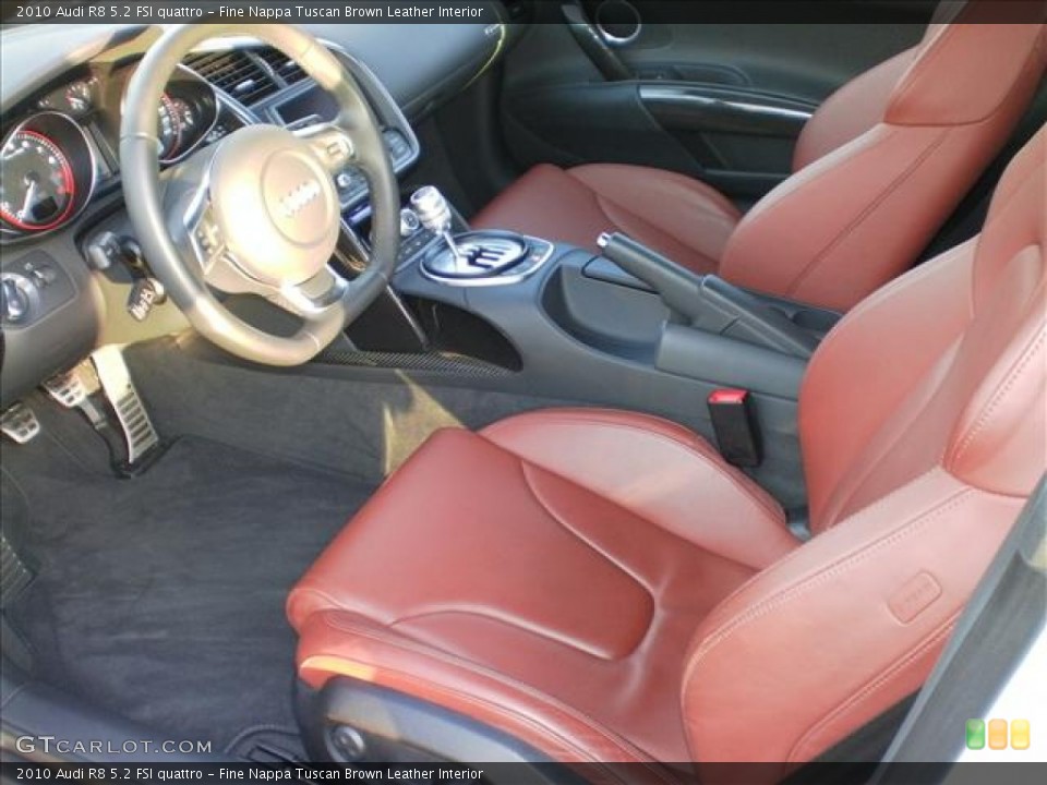 Fine Nappa Tuscan Brown Leather Interior Photo for the 2010 Audi R8 5.2 FSI quattro #61914695