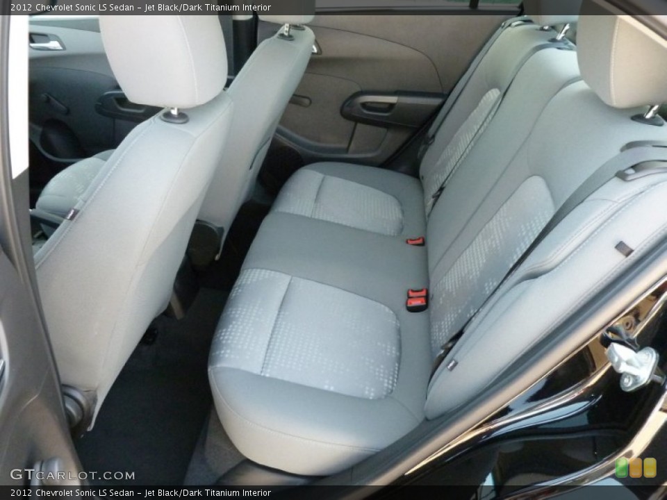 Jet Black/Dark Titanium Interior Rear Seat for the 2012 Chevrolet Sonic LS Sedan #61914781