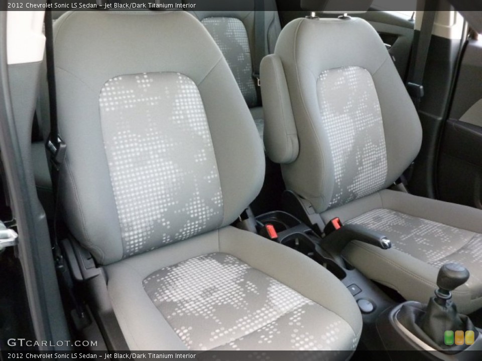Jet Black/Dark Titanium Interior Front Seat for the 2012 Chevrolet Sonic LS Sedan #61914808