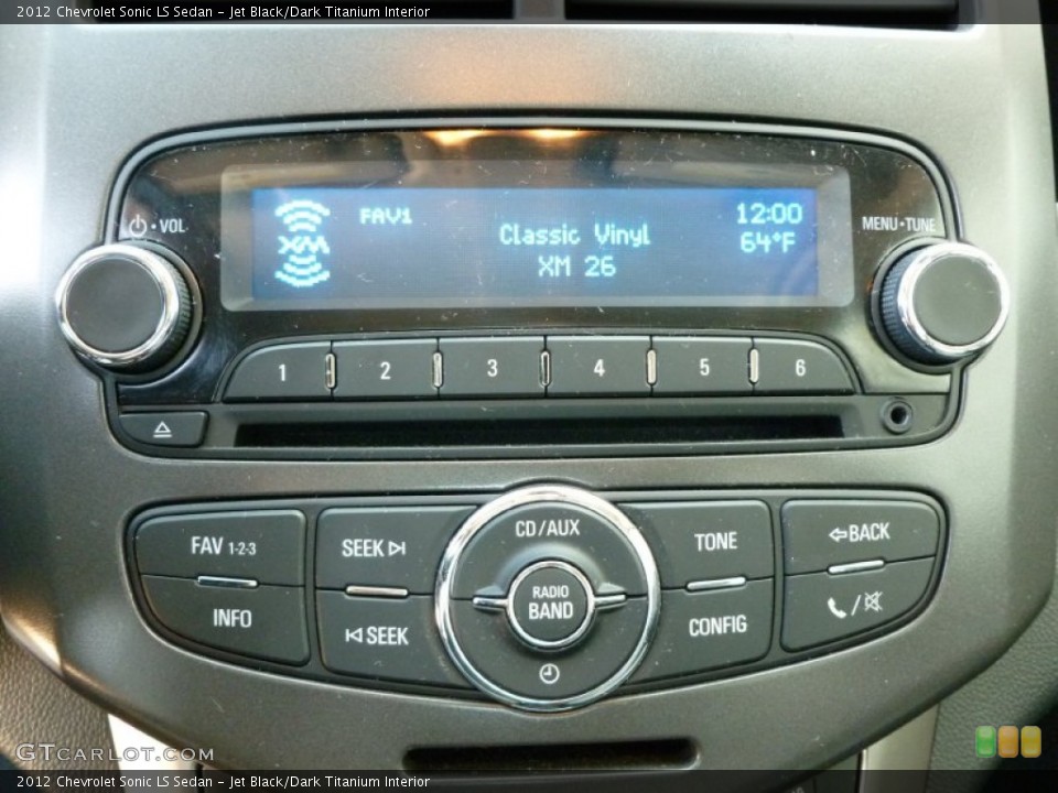 Jet Black/Dark Titanium Interior Audio System for the 2012 Chevrolet Sonic LS Sedan #61914853