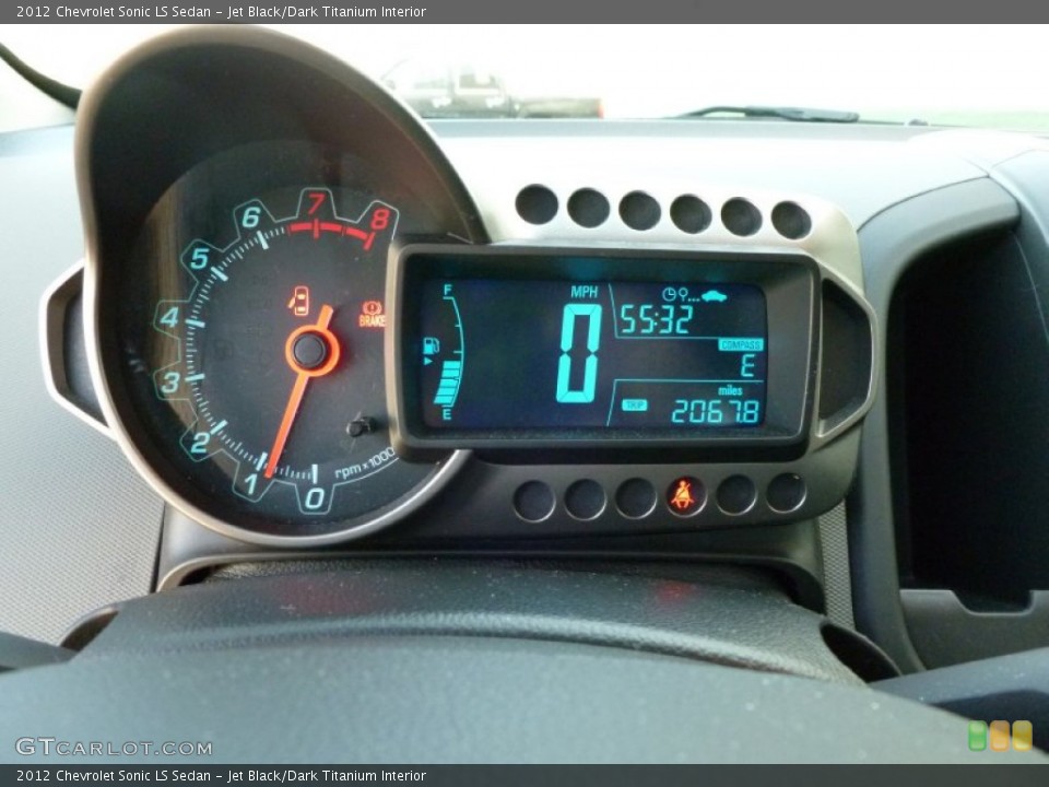 Jet Black/Dark Titanium Interior Gauges for the 2012 Chevrolet Sonic LS Sedan #61914889