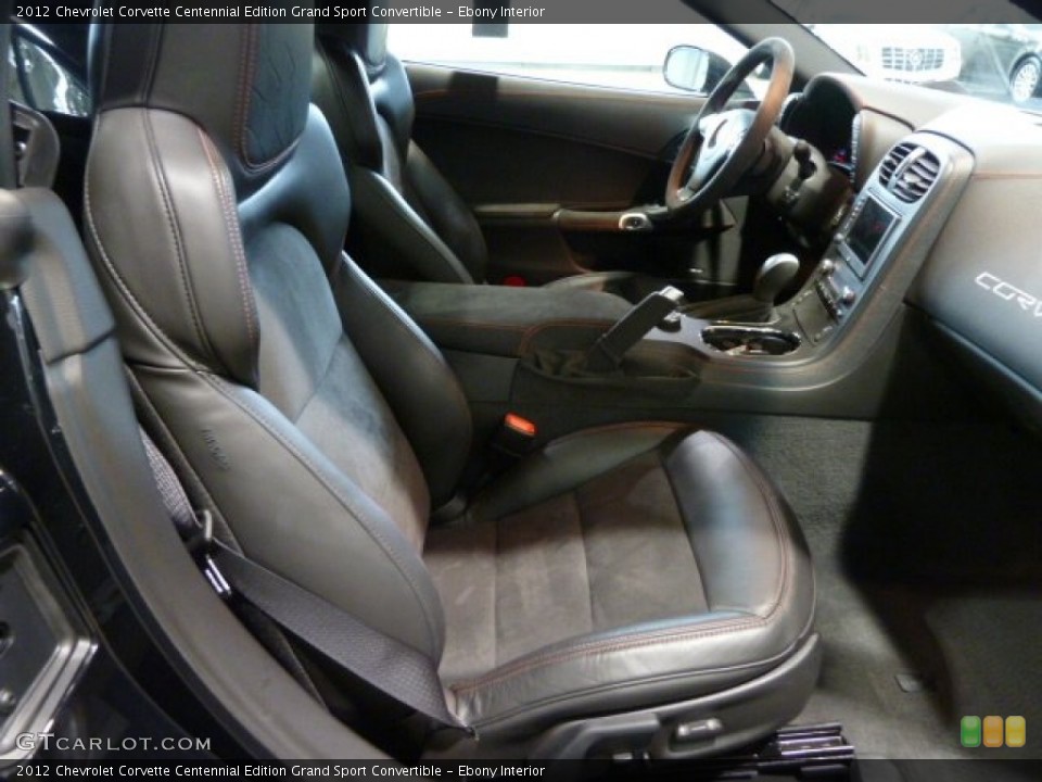 Ebony Interior Photo for the 2012 Chevrolet Corvette Centennial Edition Grand Sport Convertible #61916134