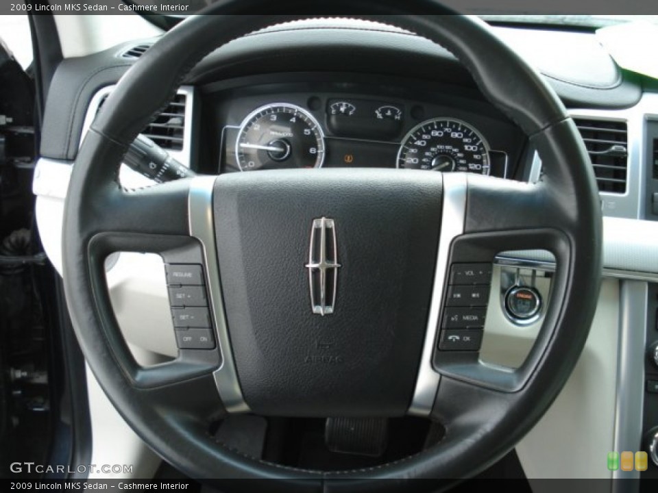 Cashmere Interior Steering Wheel for the 2009 Lincoln MKS Sedan #61917477