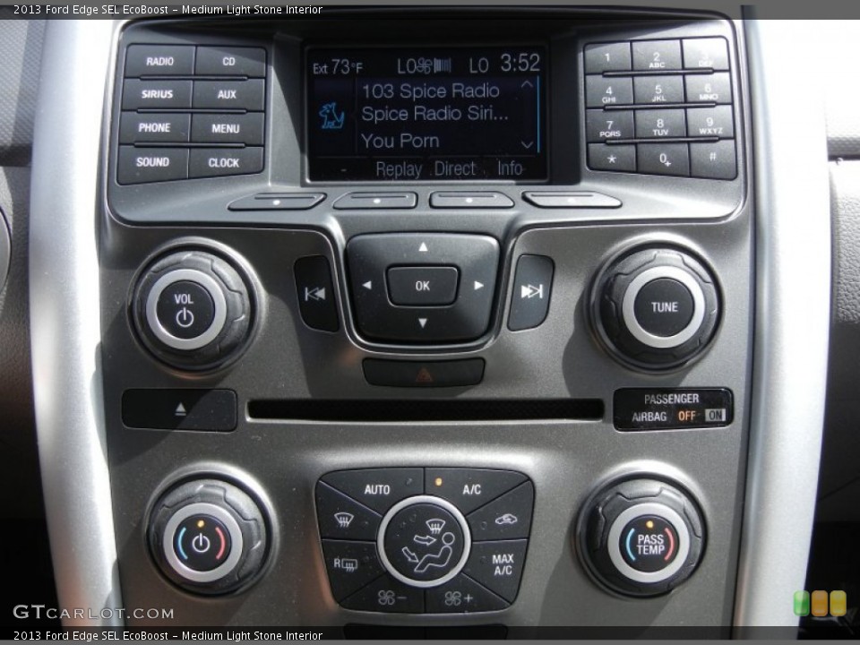 Medium Light Stone Interior Controls for the 2013 Ford Edge SEL EcoBoost #61918879