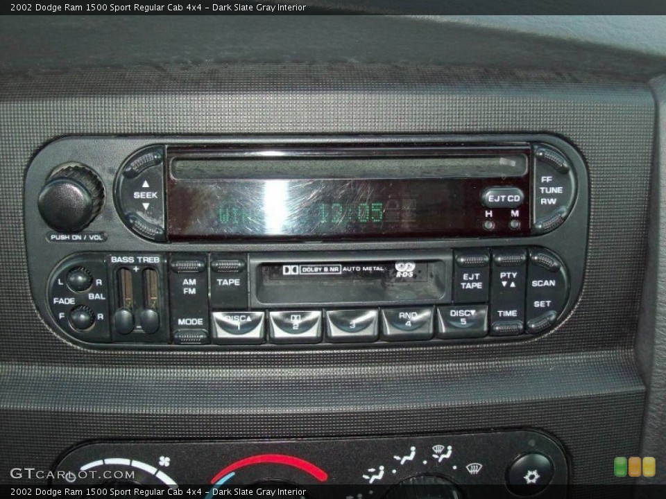 Dark Slate Gray Interior Audio System for the 2002 Dodge Ram 1500 Sport Regular Cab 4x4 #61919442