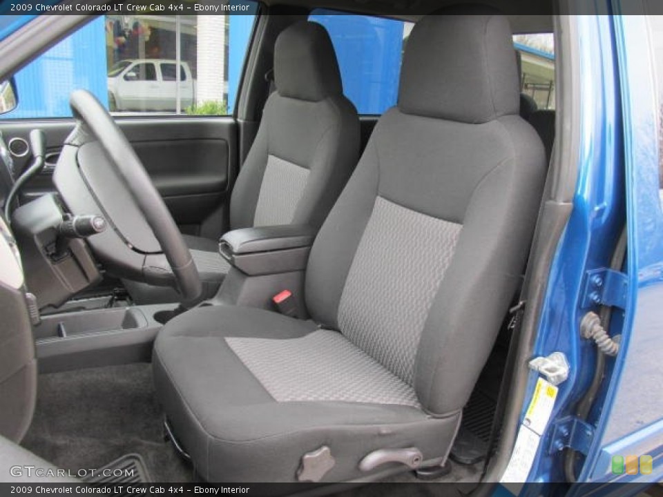 Ebony Interior Front Seat for the 2009 Chevrolet Colorado LT Crew Cab 4x4 #61922712