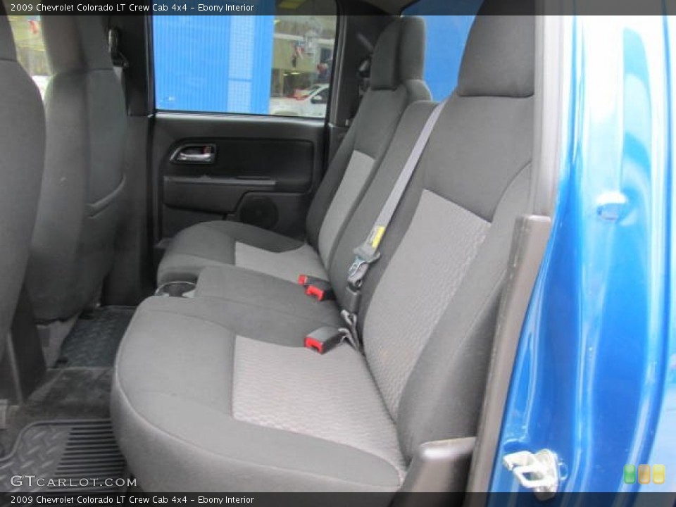 Ebony Interior Rear Seat for the 2009 Chevrolet Colorado LT Crew Cab 4x4 #61922719