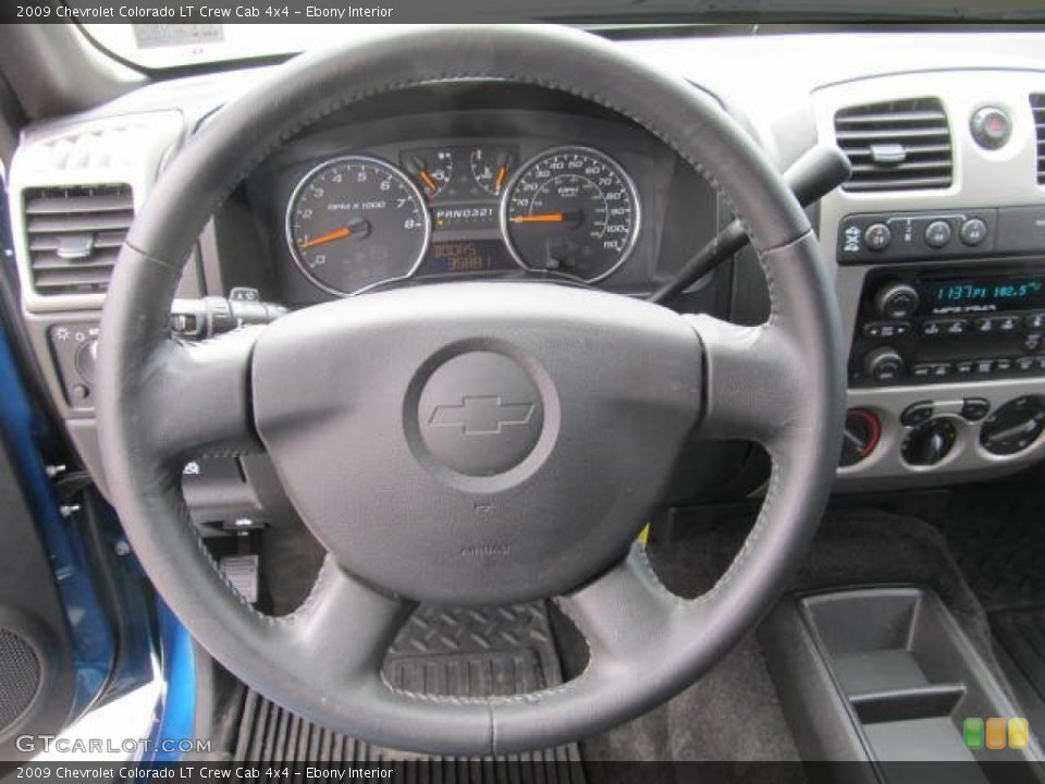 Ebony Interior Steering Wheel for the 2009 Chevrolet Colorado LT Crew Cab 4x4 #61922731