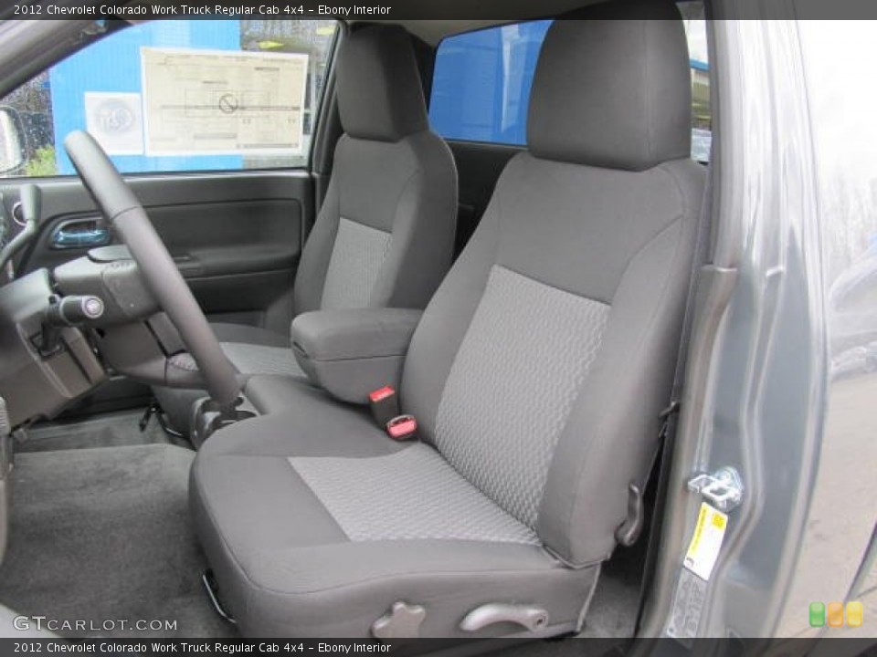 Ebony Interior Front Seat for the 2012 Chevrolet Colorado Work Truck Regular Cab 4x4 #61923229