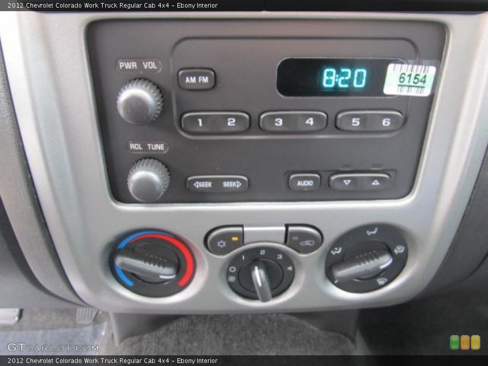Ebony Interior Controls for the 2012 Chevrolet Colorado Work Truck Regular Cab 4x4 #61923247