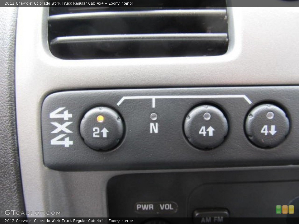 Ebony Interior Controls for the 2012 Chevrolet Colorado Work Truck Regular Cab 4x4 #61923255