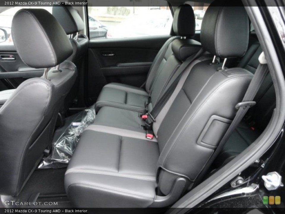 Black Interior Rear Seat for the 2012 Mazda CX-9 Touring AWD #61924414