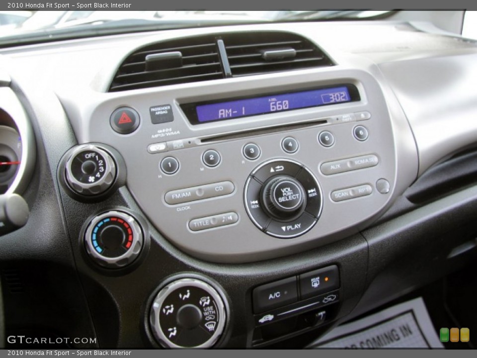 Sport Black Interior Controls for the 2010 Honda Fit Sport #61926673