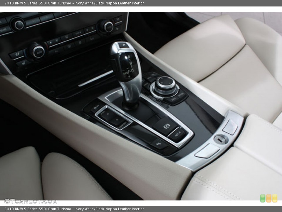 Ivory White/Black Nappa Leather Interior Transmission for the 2010 BMW 5 Series 550i Gran Turismo #61927831