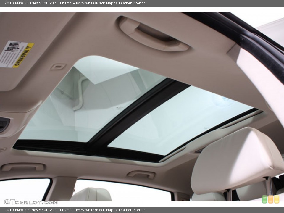 Ivory White/Black Nappa Leather Interior Sunroof for the 2010 BMW 5 Series 550i Gran Turismo #61927933