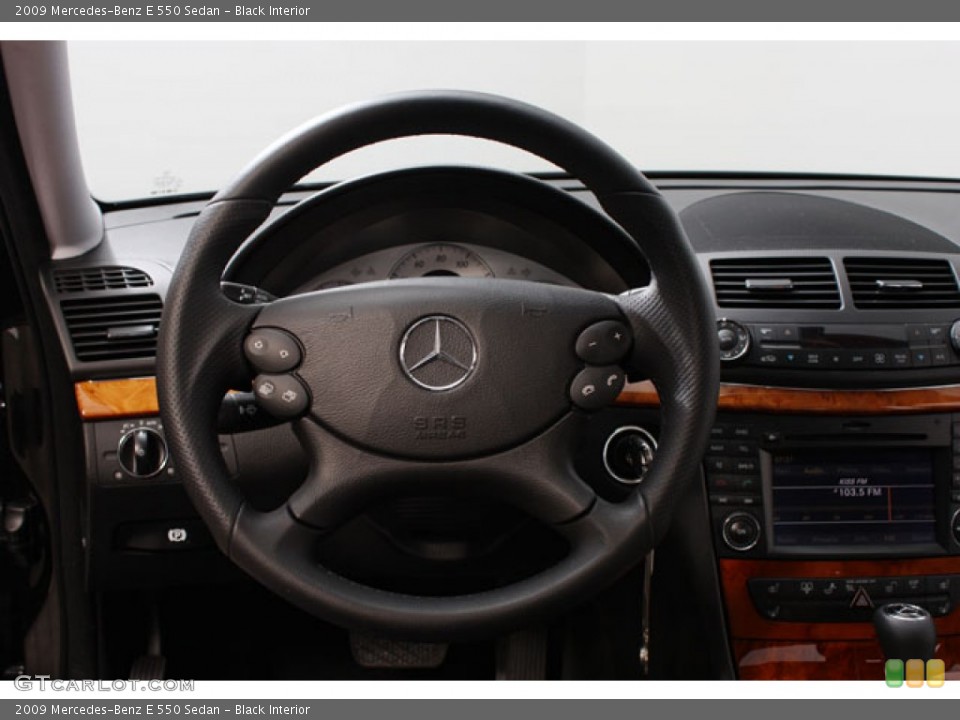 Black Interior Steering Wheel for the 2009 Mercedes-Benz E 550 Sedan #61928635