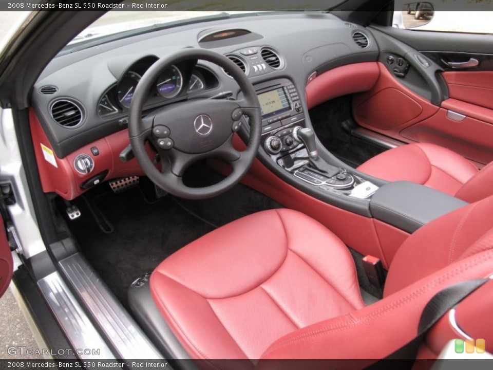 Red Interior Prime Interior for the 2008 Mercedes-Benz SL 550 Roadster #61929436