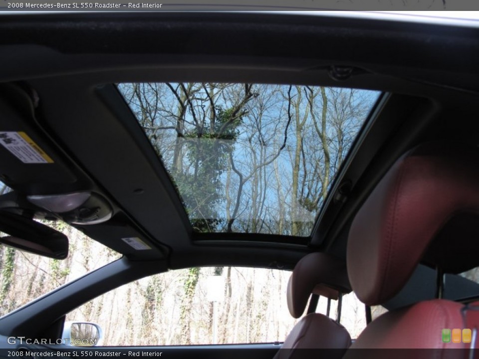 Red Interior Sunroof for the 2008 Mercedes-Benz SL 550 Roadster #61929493