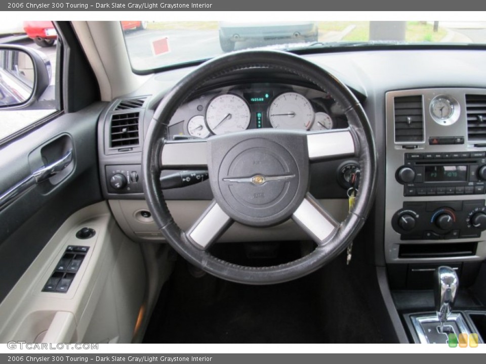Dark Slate Gray/Light Graystone Interior Steering Wheel for the 2006 Chrysler 300 Touring #61930588