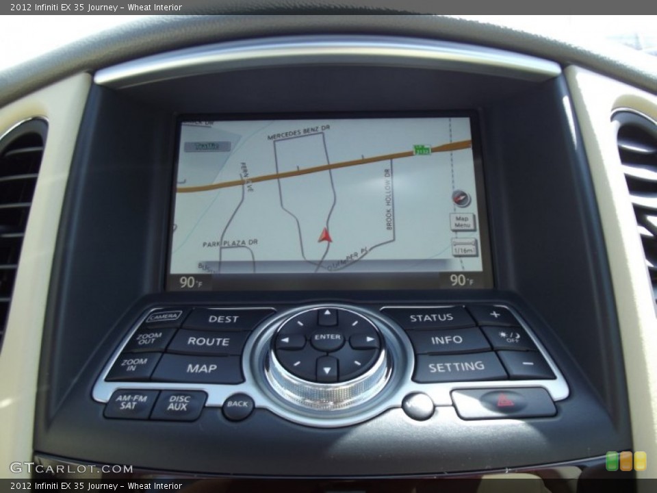 Wheat Interior Navigation for the 2012 Infiniti EX 35 Journey #61934690